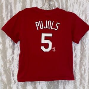Majestic St. Louis Cardinals Albert Pujols Jerseys Shirt Boys Size 7 🔥 B1